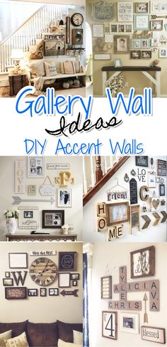 a collage of pictures with the words gallery wall above them