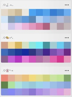 the color palettes are different from each other