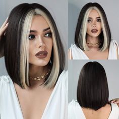 Synthetic Short Pixie Cut Hair Wigs with Long Wavy Bangs Ombre Blonde – Nellie's Way Beauty, Inc. Straight Bob Hairstyles, Blond Ombre, Ombre Blonde, Short Straight Hair, Ombre Wigs, Wig With Bangs, Short Bob Wigs, Bob Wig, Blonde Wig