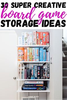 board game storage Messy Games, Game Closet, Preschool Board Games