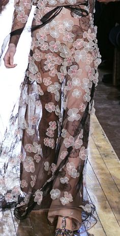 Valentino Valentino Embroidery, Floral Gown, Floral Fashion