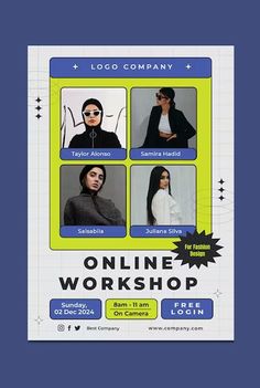 a flyer for an online workshop