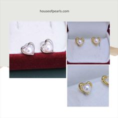 Just in! This unique 6-7mm Freshwater Pearl Heart Ear Stud Earrings for $79.00. #pearls #thecultureofpearls #pearlstrand #pearllovers #SouthSeaPearls #80sfashion #pearlsforgirls #pearlfect #pearlshell #vintagejewelrylovers#houseofpearlsoffical Silver Heart-shaped Pearl Earrings For Valentine's Day, Elegant Silver Heart Earrings For Formal Occasions, Elegant Silver Earrings For Valentine's Day, White Heart-shaped Pearl Earrings For Valentine's Day, Classic Silver Double Heart Earrings, Classic Silver Earrings For Valentine's Day, Silver Earrings For Mother's Day Anniversary Gift, Elegant Silver Heart Earrings, Silver Heart Earrings For Anniversary On Valentine's Day