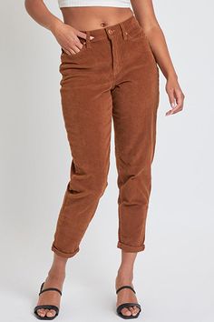 High Waist Mom Fit Pants For Fall, Trendy Solid Color Corduroy Bottoms, Trendy Relaxed Fit Corduroy Bottoms, Casual Mom Fit Pants For Fall, Mid-rise Mom Fit Bottoms For Fall, High Waist Mom Fit Bottoms For Fall, Fall Season Mid-rise Mom Fit Bottoms, High Rise Relaxed Fit Corduroy Bottoms, Casual Mom Fit Bottoms For Fall