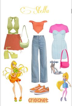 Stella Inspired Outfits, Winx Stella Outfits, Winx Club Outfits, Winx Fashion, Winx Outfits, Fairy Core Outfits