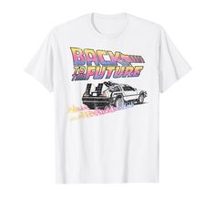 PRICES MAY VARY. Officially Licensed Back To The Future Apparel 19NVBF00014A-001 Lightweight, Classic fit, Double-needle sleeve and bottom hem Back To The Future Delorean, To The Future, Back To The Future, Tshirt Design, Branded T Shirts, The Future, Top Styles, Fashion Branding, Top Outfits