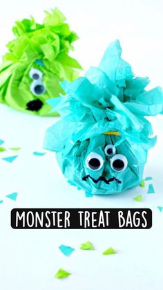 these monster treat bags are so cute and easy to make