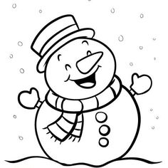 a snowman with a hat and scarf in the snow