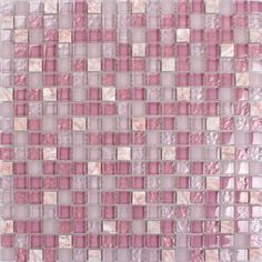 pink and white glass mosaic tile