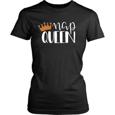 This Nap Queen Vinyl Print Top is perfect summer top Our designs are printed at our workshop in Scotland onto 100% combed cotton T-shirts  The shirt is pre-shrunk and machine washable with tear away tags for comfort We are so confident you will be happy with your purchase that we offer all of our customers a full **30 day money back guarantee and Free exchanges**. All T-shirts are sealed and packaged to ensure quality.  All orders within the U.K. are posted 1st class which includes insurance. We Graphic Tee T-shirt In Pre-shrunk Ring-spun Cotton, Crew Neck T-shirt With Screen Print In Ring-spun Cotton, Ring-spun Cotton T-shirt With Sublimation Print, Short Sleeve Tops With Sublimation Print In Ring-spun Cotton, Black Top With Sublimation Print In Ring-spun Cotton, Graphic Tee With Short Sleeves In Ring-spun Cotton, Crew Neck Top With Letter Print In Ring-spun Cotton, Crew Neck Tops With Graphic Print In Ring-spun Cotton, Graphic Print Crew Neck Top In Ring-spun Cotton