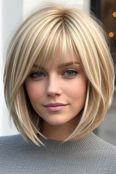 Blonde Layered Hair, Haircuts Blonde, Haircuts For Medium Length Hair, Shag Haircuts, Choppy Bob Hairstyles, Bangs With Medium Hair, Chin Length Hair, Bob Haircut For Fine Hair