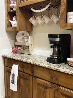 a coffee maker is sitting on the kitchen counter