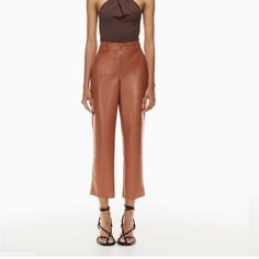 Brand New Condition Aritzia Pants, Aritzia Babaton, Cropped Pants, Bottoms Pants, Women's Pants, Pant Jumpsuit, Womens Bottoms, Pants For Women, Faux Leather