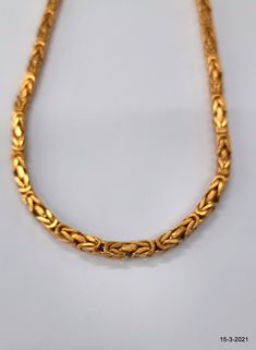 "TRADITIONAL DESIGN HANDMADE GOLD VERMEIL GOLD GILDED SILVER CHAIN NECKLACE FROM RAJASTHAN INDIA. GREAT HANDMADE DESIGN GOOD FOR JEWELLERY COLLECTION. Length - 45cm (17.7\") we can adjust the length. width - 4 mm weight - 42.5 grams material - Good sterling silver gold plate on top." 22k Gold Link Chain Necklaces, Gold Byzantine Link Jewelry, Traditional 14k Gold Necklace, Gold Byzantine Chain Jewelry, Formal Gold Box Chain Jewelry, Gold Round Chain Necklace, Gold Box Chain Link Jewelry, Gold Necklace With 22k Gold Box Chain, Gold Jewelry With Box Chain