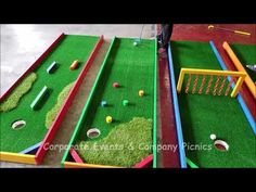 Portable Mini Golf Game Rental ~ Best Jump Party Rentals ~ Mandeville, Covington, Slidell LA - YouTube Mini Golf Party, Portable Mini Golf, Golf Party Games, Mini Golf Games, Mini Putt, Indoor Mini Golf, Jump Party