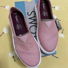 Size 7.5 New With Tags Comes With Original Box Textile Low-top Slip-ons, Womens Toms, Shoes Color, Toms Shoes, Flat Shoes Women, Loafer Flats, Original Box, Loafers, Size 7