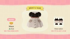 an animal crossing character is wearing a white dress