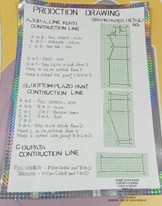 an instruction sheet for the construction line