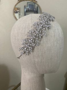 Extremely elegant regal bridal headband designed to elevate your wedding outfit | wedding inspo, 2024 wedding, 2024 bride, wedding hair, bridal hair styles, bridal hair accessories, bridal headpieces, headpieces for brides, bridal tiara, bridal crown, tiaras and crowns, headpieces for brides, luxury jewelry, diamond crown, bridal hair ideas, sparkly tiaras, sparkly wedding tiara, diamond tiara,glamorous wedding, #bridetobe #wedding #weddinghair Headpieces For Brides, Hair Styles Bridal, Luxury Jewelry Diamond, Bridal Hair Ideas, Tiara Diamond, Crown Bridal Hair, Diamond Headband, Royal Ball, Wedding Hair Headband