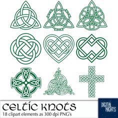 celtic knots clipart elements as 300 dpings