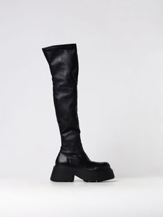 Find VIC MATIE Boots on Editorialist. Boots VIC MATIÉ Woman color Black Modern Black Knee-high Winter Boots, Modern Black Knee-high Boots For Winter, Slouched Boots, Slides Sandals, Black Boots Women, Slides Shoes, Suede Ankle Boots, Suede Boots, Woman Colour