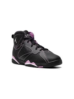 black/purple leather signature Jumpman motif round toe contrast stitching front lace-up fastening logo-embroidered tongue rubber outsole These styles are supplied by a premium sneaker marketplace. Stocking only the most sought-after footwear, they source and curate some of the most hard to find sneakers from around the world. Purple Leather Lace-up Jordan Shoes, Jordan Training Shoes With Lace-up Rubber Sole, Sporty Purple Jordan Shoes With Rubber Sole, Custom Black Sneakers With Elastic Laces And Round Toe, Purple Sporty Jordan Shoes With Rubber Sole, Leather Basketball Shoes With Elastic Laces For Streetwear, Purple High-top Sneakers For Training, Purple Basketball Shoes With Contrast Sole, Sporty Purple High-top Sneakers With Contrast Sole