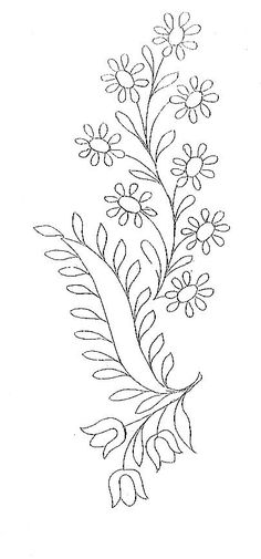 a drawing of some flowers on a white background