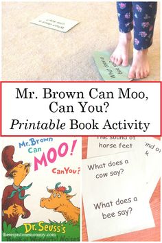 printable Mr Brown Can Moo activities Dr Seuss Stem, Literacy Activities Kindergarten, Seuss Crafts, Dr Seuss Week