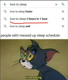 an image of a cartoon character saying how to sleep faster