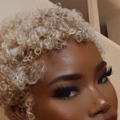 Afro Blonde Hair, Blonde Hair Black Women Natural, Curly Twa, Blonde Twa, Chocolate Blonde, Short Platinum Blonde Hair, Shaved Hairstyles