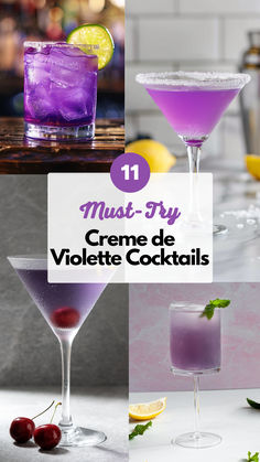 Creme de Violette Cocktails Violet Liqueur Cocktails, Creme De Violette Drinks, Violet Martini, Violet Cocktails, Violet Liqueur, Violet Cocktail, Liquid Therapy, Purple Cocktails