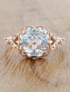 caption:Shown in 14k rose gold Slytherin Jewelry, Unconventional Engagement Rings, Rose Gold Diamond Ring Engagement, Future Engagement Rings, Gold Diamond Engagement Rings, Aquamarine Engagement Ring, Rose Gold Band, Rose Gold Engagement, Dream Ring