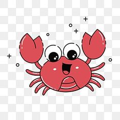 a cartoon crab with big eyes and large claws on it's head, which is drawn