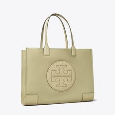 Our lightweight tote with a logo patch. The Ella is made of durable recycled nylon with a new interior laptop pocket. Ideal for every day and getaways, it has room for all your essentials. Luxury Shoulder Bag With Top Handle And Engraved Logo, Luxury Logo Tote Shoulder Bag, Luxury Embossed Tote Shoulder Bag, Tory Burch Ella Tote, Ella Tote, Tory Burch Ella, Tory Burch Bag Totes, Designer Tote Bags, Designer Totes