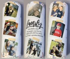 two rolls of toilet paper with family pictures on them and the words family printed on it