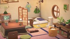 모동숲 인테리어 Japanese Bedrooms, Japanese Home Interior, Happy Home Paradise, Japanese Bedroom, Japanese Style House, Island Ideas