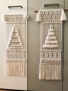 Macrame patterns Macrame Wreaths, Mac Christmas, Wall Hanging Christmas Tree, Simpul Makrame, Macrame Wall Hangings