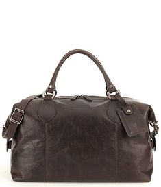 Luxury Travel Satchel With Gunmetal Hardware, Travel Bags With Palladium Hardware In Brown, Classic Crossbody Travel Bag, Brown Satchel With Gunmetal Hardware For Travel, Travel Brown Bags With Gunmetal Hardware, Leather Overnight Bag, Leather Duffel Bag, Leather Duffel, Leather Weekender