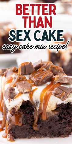 This easy Better Than Anything Cake (AKA Better Than Sex Cake) is one of the most delicious and decadent dessert cakes that's layered with rich flavors and textures. It is a quick make ahead cake with cake mix that is incredibly moist thanks to the sweetened condensed milk and caramel layers. Finished with a top layer of whipped cream and pieces of Heath candy bar for a popular, satisfying dessert! Better Than Anything Cake, Whip Frosting, Heath Bar, Make Ahead Desserts, Easy No Bake Desserts, Caramel Chocolate, Poke Cake, Strawberry Desserts, Cake Mix Recipes