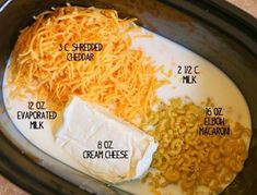 ingredients to make macaroni and cheese in the crock pot