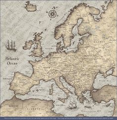 an old world map with ships on it