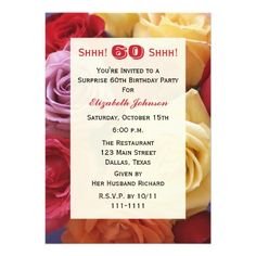 an 80th birthday party card with roses