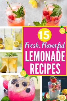 lemonade recipes for summer with text overlay