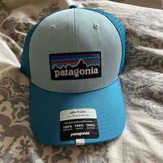 Patagonia Hat New With Tags. Fin Blue Blue Lightweight Casual Hat, Casual Blue Hat For Travel, Blue Flat Brim Hats For Outdoor, Blue Wide Brim Hat For Outdoor Activities, Casual Blue Hat For Outdoors, Casual Blue Hat For Outdoor, Casual Light Blue Hat For Outdoor, Blue Lightweight Hat One Size Fits Most, Lightweight Blue Hat One Size Fits Most