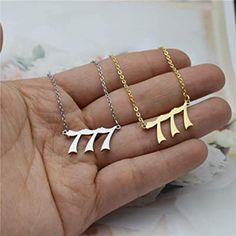 Angel Number Necklace, Personalized Necklace, Devil Necklaces, 925 Sterling Silver Necklace, 888, 777, 222, 444, 999, 111, 333, 555, 666 Angel Number 888 indicates that financial and material abundance is on its way into your life and may be suggesting that you will receive unexpected rewards for past good work. ... Karma re-paid in kind. Angel Number 888 tells you that your life purpose is fully supported by the Universe. Angel Number 444 spiritually signifies a higher purpose. It stands for ho Silver Tarnish Resistant Necklace For Birthday, Necklaces 925, Angel Number Necklace, Higher Purpose, Arabic Necklace, Beautiful Lettering, Number Necklace, Let Your Hair Down, Gold Name Necklace