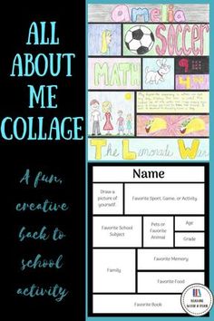 all about me collage with the name and pictures