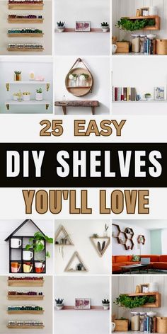 25 easy diy shelvings you'll love to use in your home