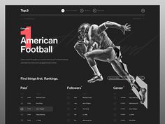 the website design for american football