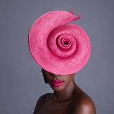 This uniquely designed pink fascinator is made from sinamay which is free formed into shape ( without using a hatblock). It is secured into place with a  hat elastic which can be easily concealed under your hair. This fascinator is custom made to order.  It can also be made in different colour options.  Pease allow 21 working days to make and post this. One size fits all. For urgent orders, please contact me before purchasing and I'll try my hardest to accommodate your request.  Please note - Th Fascinator Hats Diy, Classy Hats, Sinamay Fascinator, Pink Fascinator, Couture Hats, Ascot Hats, Fascinator Headband, Melbourne Cup, Kentucky Derby Hats