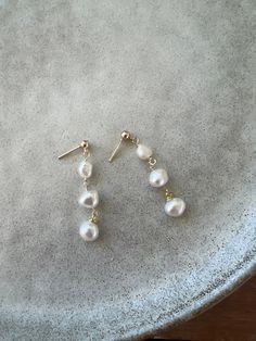 Hand made to order just for you! These pearl earrings are beautiful for whatever occasion you plan on wearing them to. Dangle Stud Earrings, Dangly Pearl Earrings, Dangling Pearl Earrings, Handmade Pearl Earrings, Bridal Pearl Earrings, Pearl Drop Earrings Bridal, Drop Pearl Earrings, Pearl Earrings Gold, Bridal Earrings Pearl